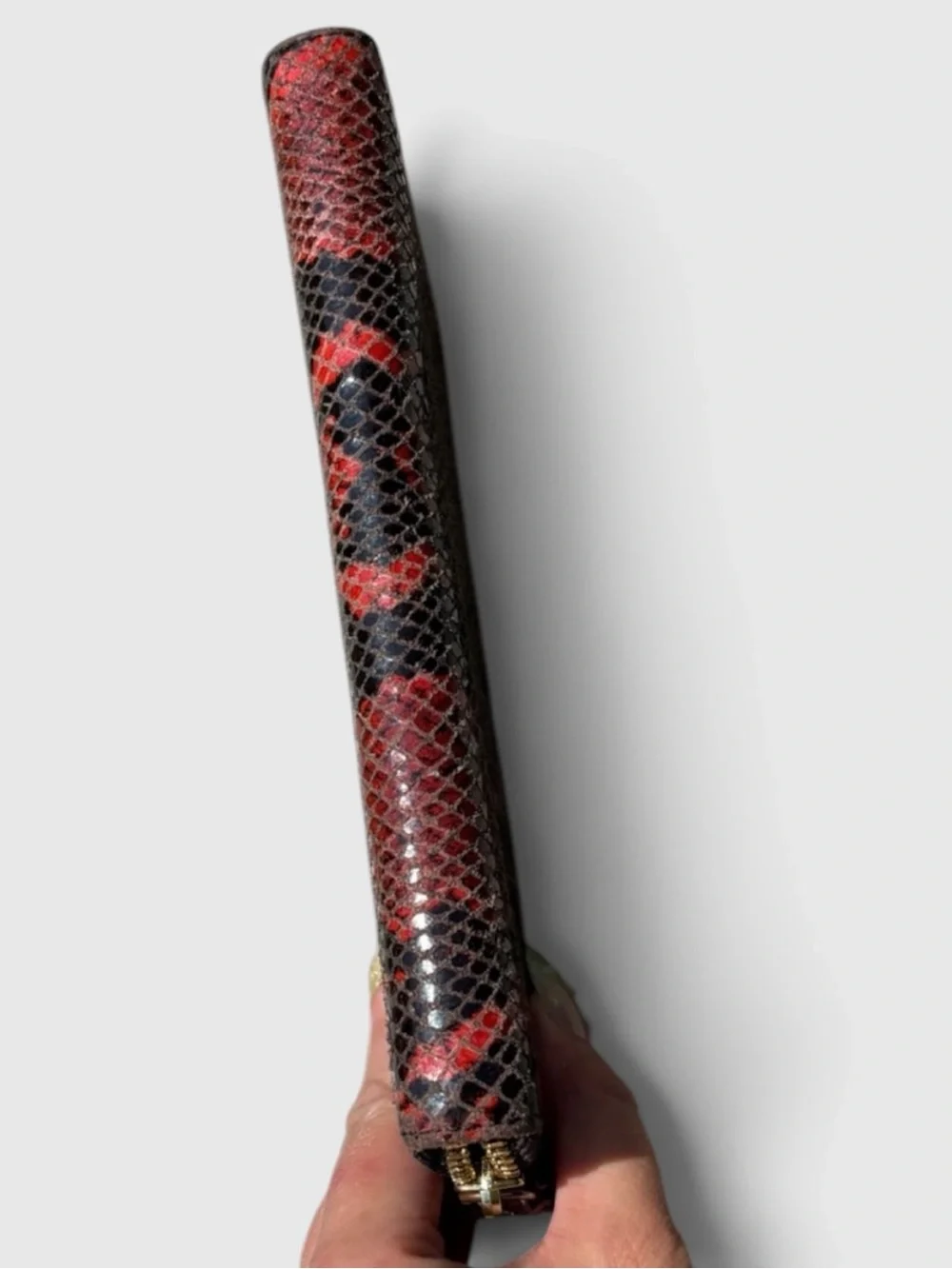 Kurt Geiger RARE Red and Black Snake-Print Long Wallet